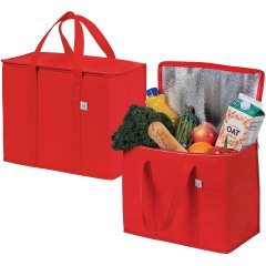 Дешевая изготовленная на заказ портативная нетканая большая изолированная сумка-тоут Термальная сумка-холодильник для обеда