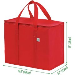 Дешевая изготовленная на заказ портативная нетканая большая изолированная сумка-тоут Термальная сумка-холодильник для обеда