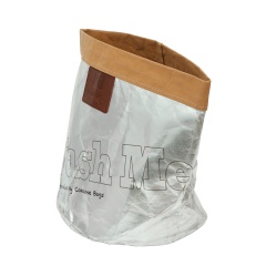 Рекламный водонепроницаемый подарочный упаковочный пакет коричневого цвета из крафт-бумаги