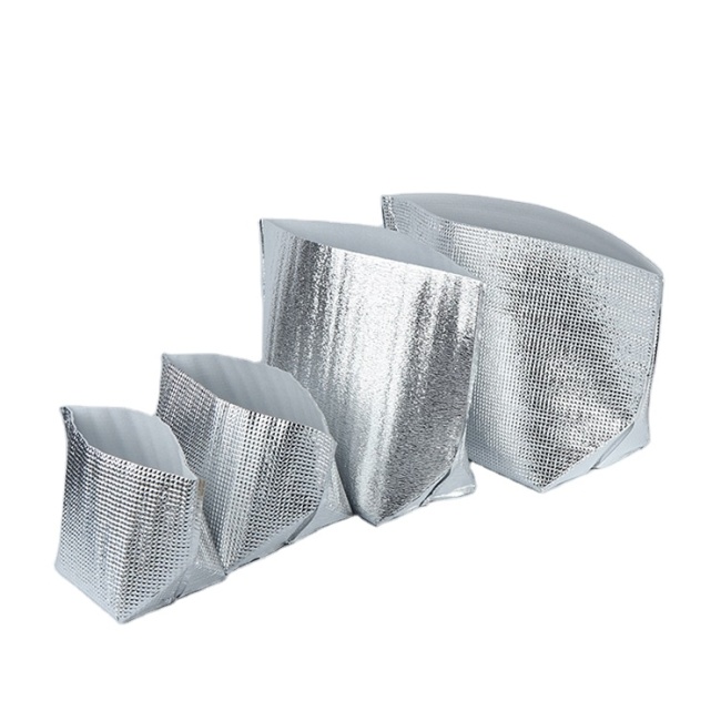 Bolsas de aislamiento de papel de aluminio al por mayor de fábrica Bolsas de refrigerador de alimentos espesadas personalizadas