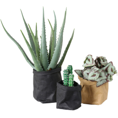 Bolsa de papel lavable interior / al aire libre al por mayor de la tela del almacenamiento de Kraft para las plantas / la flor