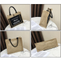 Natural burlap eco friendly shopping bags printed  jute reusable tote bag with cotton webbing handle grocery tote bags
