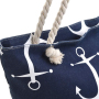 New Summer Beach Tote Bags Women Hand Bags Large Canvas Zipper Beach Bag With Cotton Rope Handle