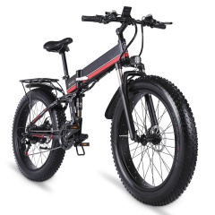 USA EU Warehouse Ebike 1000W 48V 4.0 Fat Tire Ebike 26 Inch Hydraulic Brake Folding Electric Bicycle For Adults