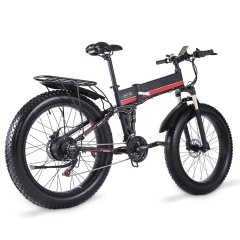 USA EU Warehouse Ebike 1000W 48V 4.0 Fat Tire Ebike 26 Inch Hydraulic Brake Folding Electric Bicycle For Adults