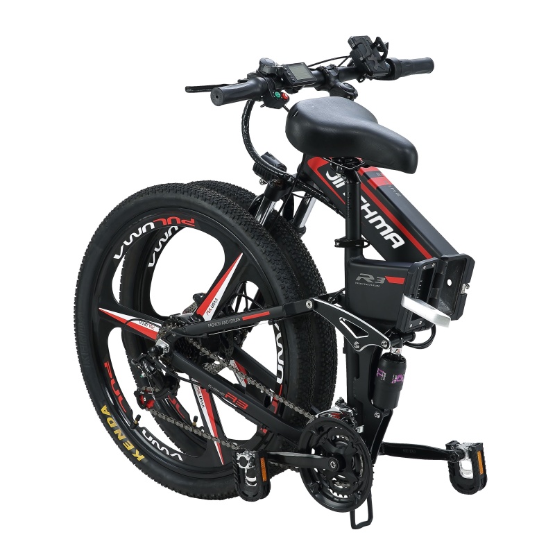 26 Inch Electric Folding Bicycle Full Suspension Ebike 350W Electric Bike 21 Speed Electric Ebike