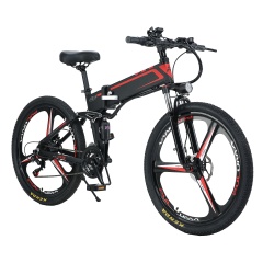 26 Inch Electric Folding Bicycle Full Suspension Ebike 350W Electric Bike 21 Speed Electric Ebike