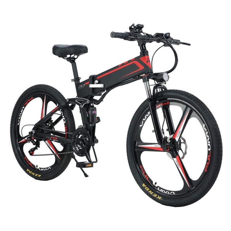 26 Inch Electric Folding Bicycle Full Suspension Ebike 350W Electric Bike 21 Speed Electric Ebike
