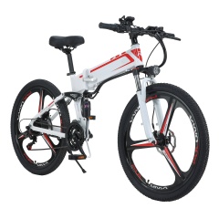 26 Inch Electric Folding Bicycle Full Suspension Ebike 350W Electric Bike 21 Speed Electric Ebike