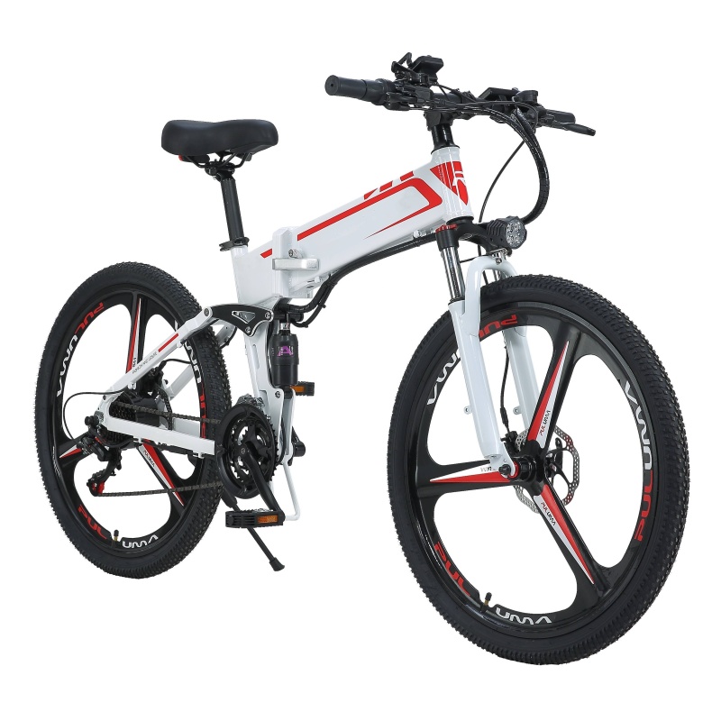 26 Inch Electric Folding Bicycle Full Suspension Ebike 350W Electric Bike 21 Speed Electric Ebike