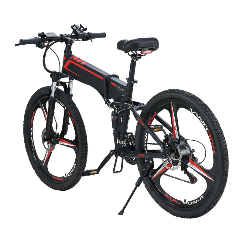 26 Inch Electric Folding Bicycle Full Suspension Ebike 350W Electric Bike 21 Speed Electric Ebike