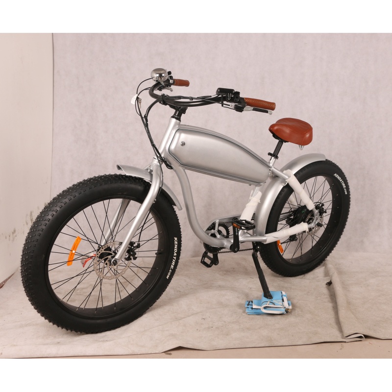 Hot Sales 500W 750W Cafe Racer Electric Bike Fat Tire Beach Cruiser Bicycle 26 Inch Retro Electric Bike