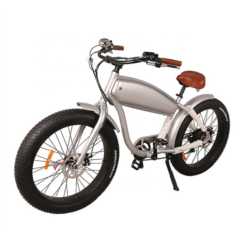 Hot Sales 500W 750W Cafe Racer Electric Bike Fat Tire Beach Cruiser Bicycle 26 Inch Retro Electric Bike