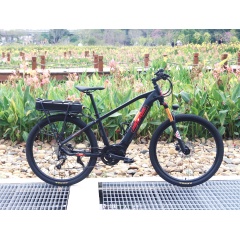 200Km Long Range Dual Battery Electric Bike 27.5 Inch Big Wheel Mid Drive Ebike With Torque Sensor 9 Speed Gears