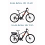 200Km Long Range Dual Battery Electric Bike 27.5 Inch Big Wheel Mid Drive Ebike With Torque Sensor 9 Speed Gears