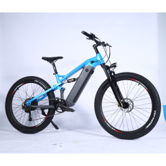 New Arrival Adult Electric Bike 500W 48V Full Suspension Mountain E Bike 27.5 x2.8 Fat Tyre Electric Bicycle 1000W Max