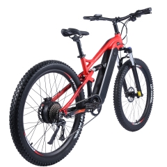 New Arrival Adult Electric Bike 500W 48V Full Suspension Mountain E Bike 27.5 x2.8 Fat Tyre Electric Bicycle 1000W Max