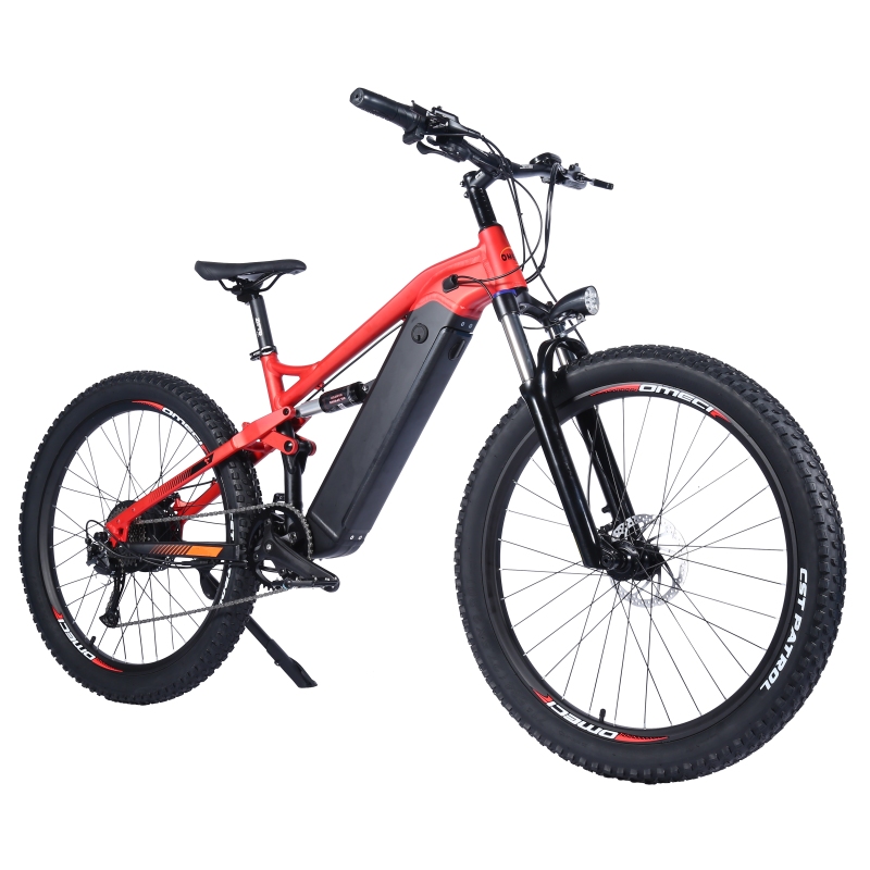 New Arrival Adult Electric Bike 500W 48V Full Suspension Mountain E Bike 27.5 x2.8 Fat Tyre Electric Bicycle 1000W Max