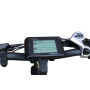 20 Inch Fat Tire Electric Bike with Blue Frame Foldable & down Tube Lithium Battery 3.5 Inch Big LCD Screen Disc Brake System