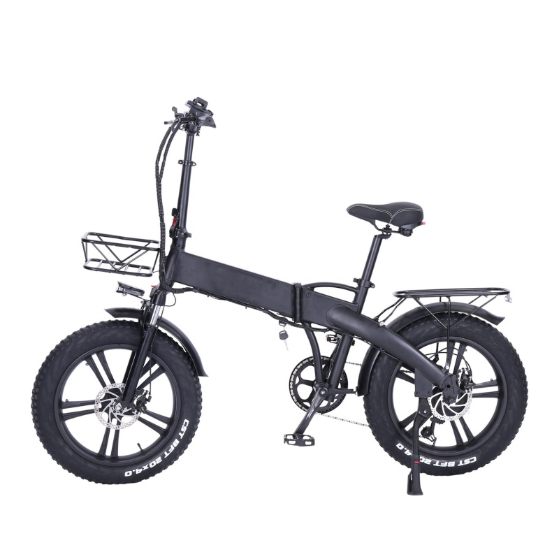 20 Inch New Model Folding Fat Tyre Cycle Electric Bikecycle 750W Ebike Fat With Basket 48V 750W E Bicycle E-Bike EU Warehouse
