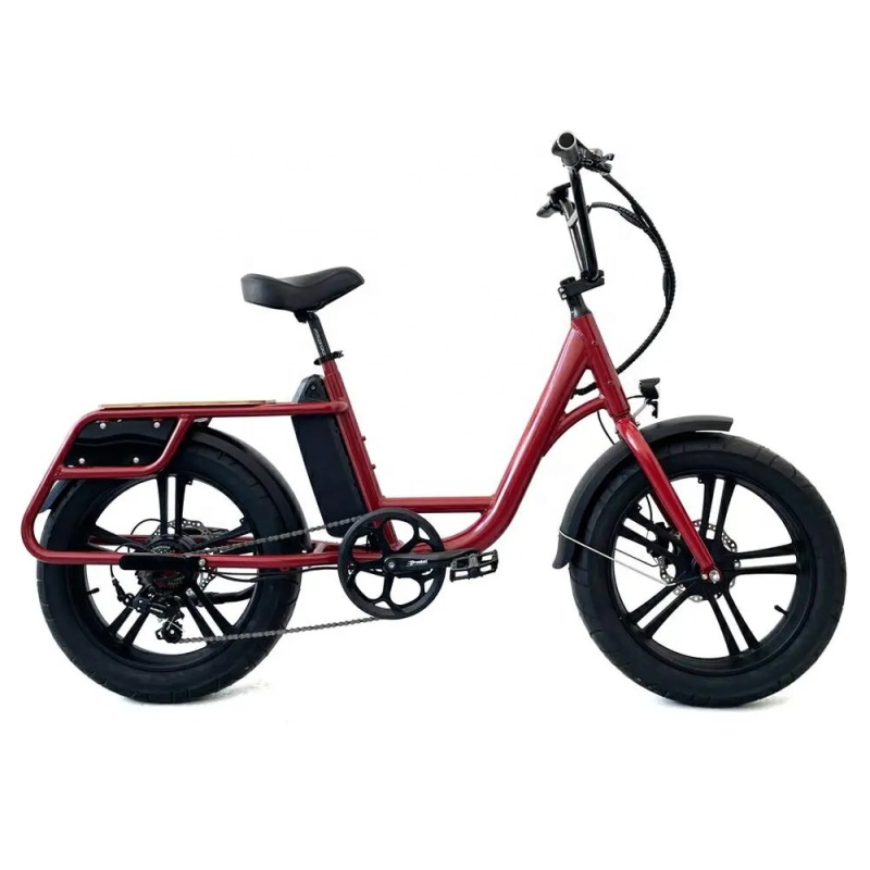 Low Cost 48V 500W Delivery Electric Bike All Terrain 20x4.0 Fat Tire Long Tail Cargo Bike E Bicycle
