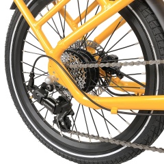 Best Selling 20 Inches Cute Retro E Bike 250W Cargo Electric Bike With Front Basket Tandem Electric Bicycle
