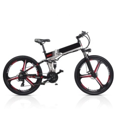 2020 Cute 3 Spoke Magnesium Alloy Electric Bicycle 48V 350W 500W Electric Mountain Bike Full Suspension