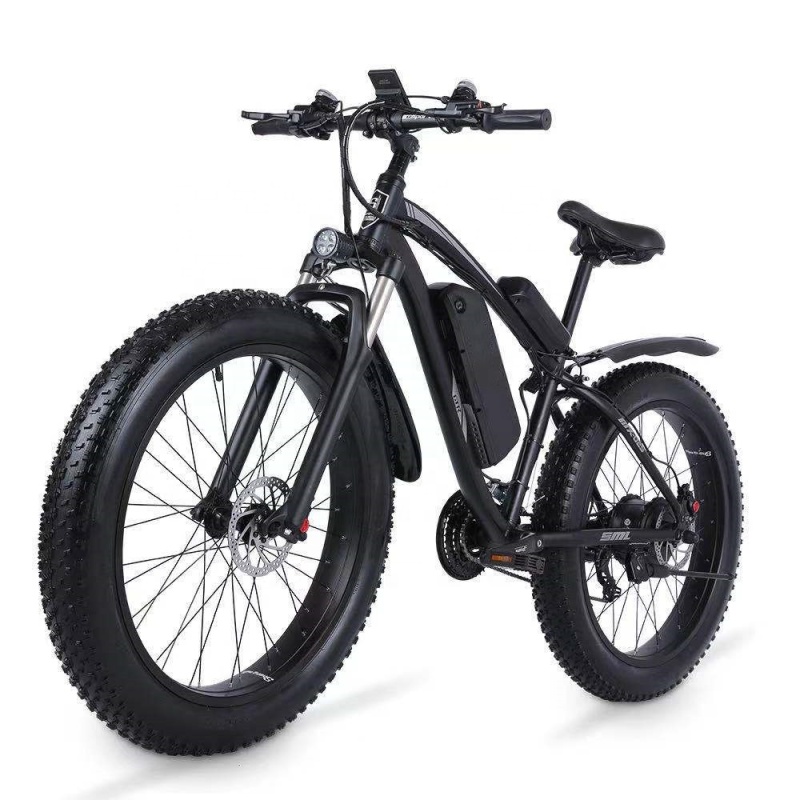 48V 1000W Electric Bike With 26"x4.0 Fat Tire Ebike Hydraulic Oil Disk Brakes 21 Speed E Bike 1000W