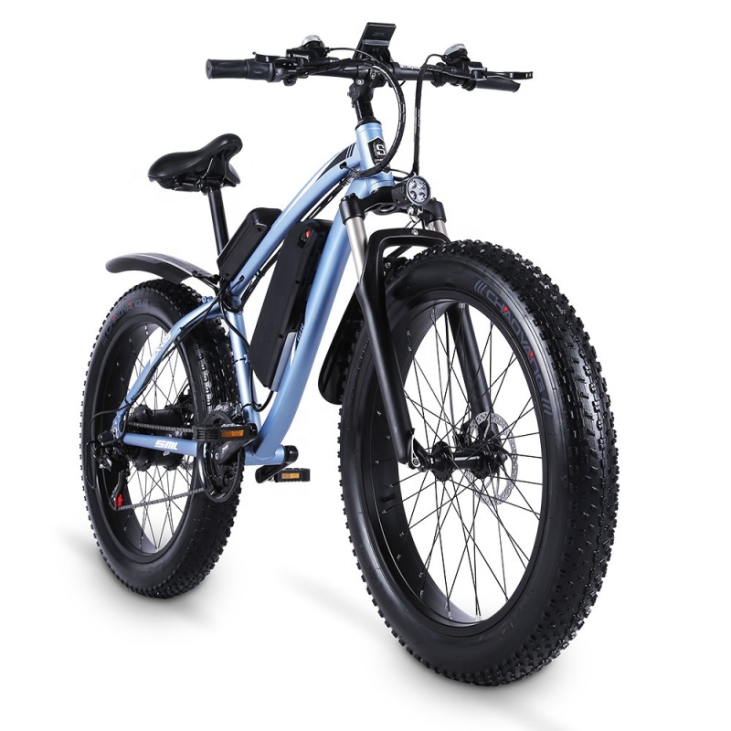 48V 1000W Electric Bike With 26"x4.0 Fat Tire Ebike Hydraulic Oil Disk Brakes 21 Speed E Bike 1000W