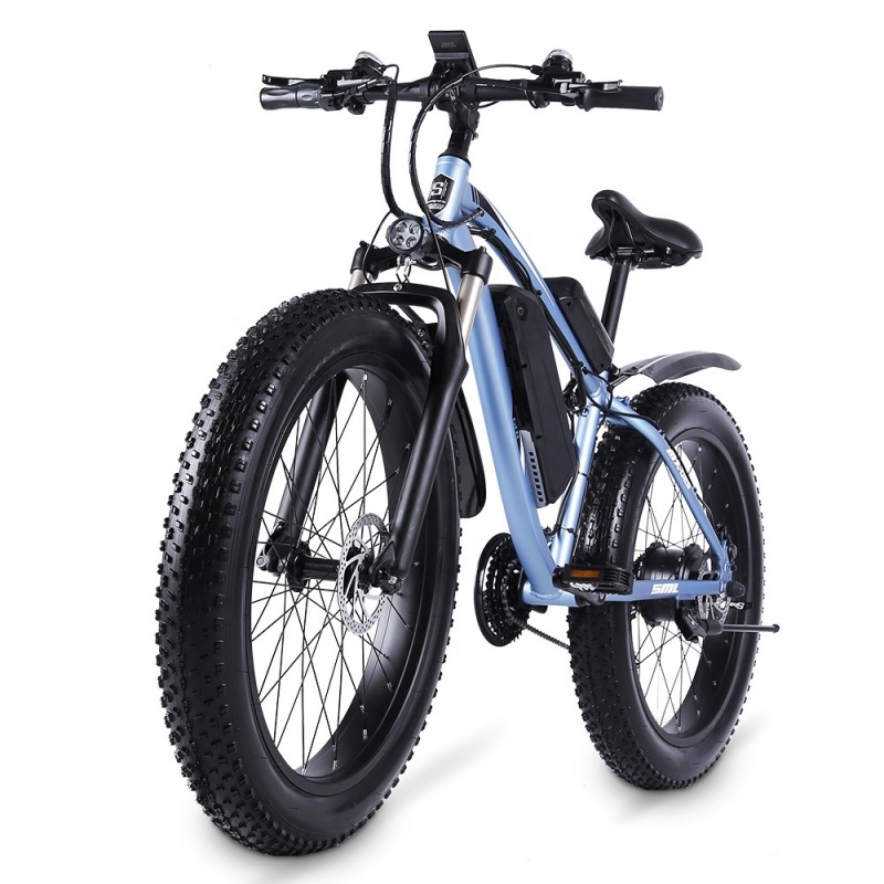 48V 1000W Electric Bike With 26"x4.0 Fat Tire Ebike Hydraulic Oil Disk Brakes 21 Speed E Bike 1000W