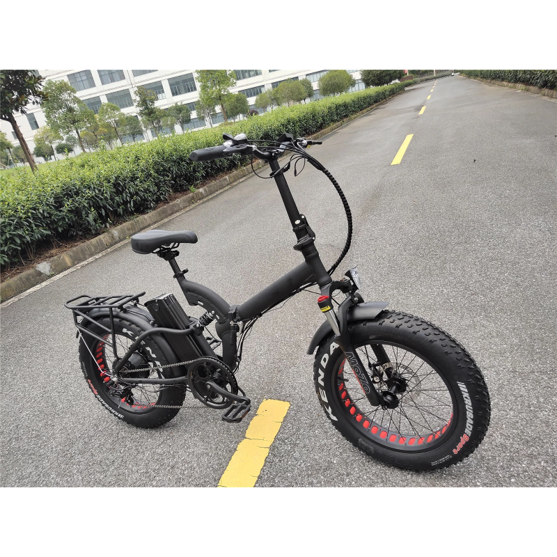 Full Suspension 48V 500W Foldable Electric Motor Cycle 20