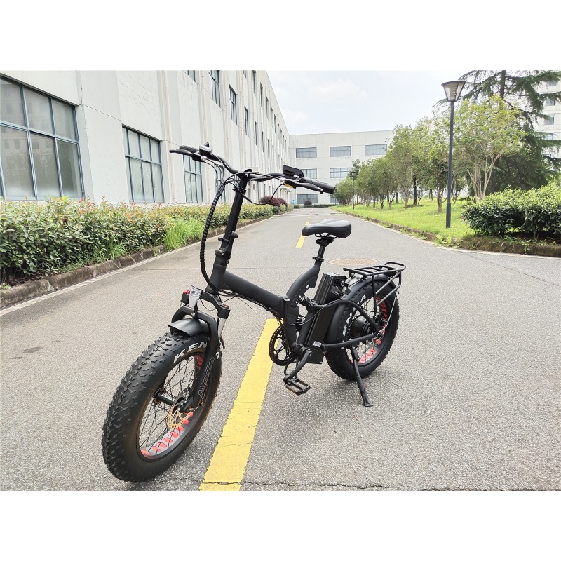 Full Suspension 48V 500W Foldable Electric Motor Cycle 20