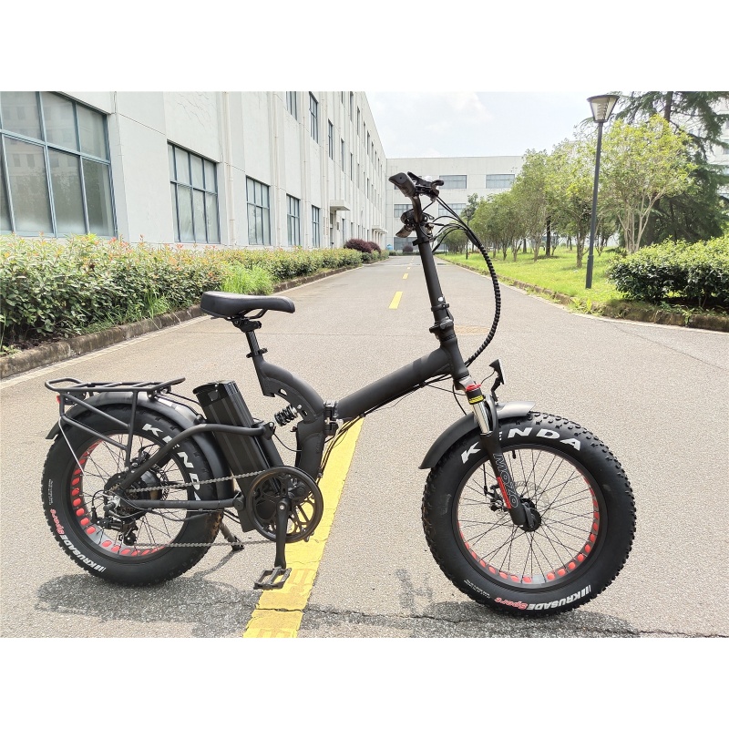 Full Suspension 48V 500W Foldable Electric Motor Cycle 20