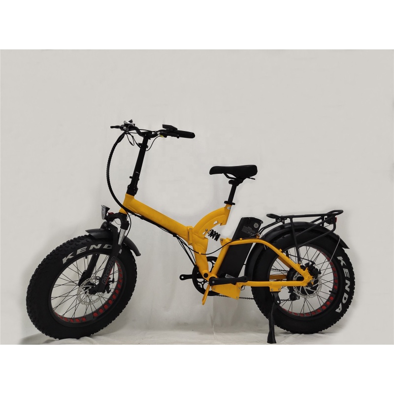 Full Suspension 48V 500W Foldable Electric Motor Cycle 20