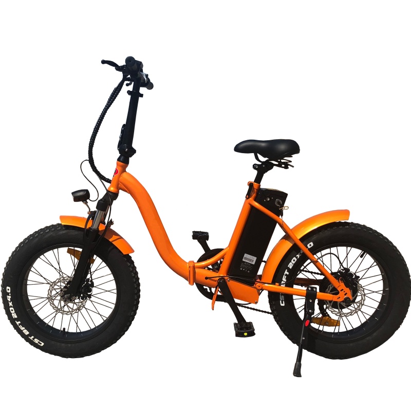 Cheap Foldable Electric Fat Bike 36V 250W  Step Thru Folding Fat Tire Bike With 20