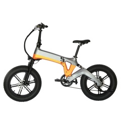 Exclusive Patent 48V 500W Magnesium Alloy Full Suspension Fat Tire Full Electric Bike Integrated Molding Frame Folding Bike