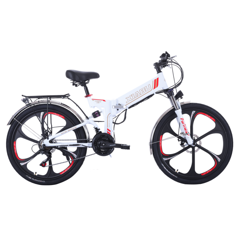21 Speed 48V 250W 350W Ebike Black White Folding Electric Bike With CE Certificate