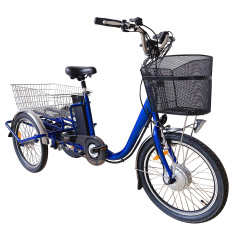 OEM Cheap Electric Cargo Tricycle 350W Motorized 3-Wheel Bike with 20Inch Tires Open-Body Steel for Elderly 30km Drive Mileage