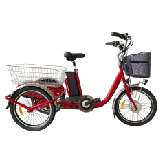 OEM Cheap Electric Cargo Tricycle 350W Motorized 3-Wheel Bike with 20Inch Tires Open-Body Steel for Elderly 30km Drive Mileage