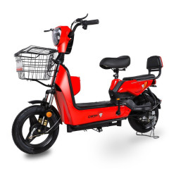Strong Practical Electric Bicycle 48V 500W Moped Style Electric Bike With Basket and Backrest Ideal For City Shopping