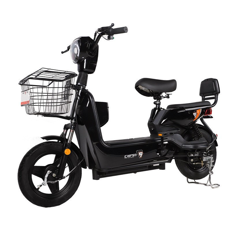 Strong Practical Electric Bicycle 48V 500W Moped Style Electric Bike With Basket and Backrest Ideal For City Shopping