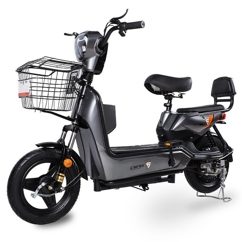 Strong Practical Electric Bicycle 48V 500W Moped Style Electric Bike With Basket and Backrest Ideal For City Shopping
