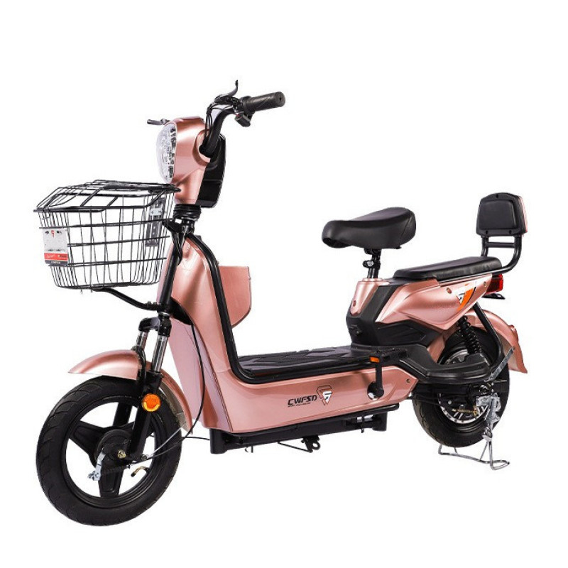 Strong Practical Electric Bicycle 48V 500W Moped Style Electric Bike With Basket and Backrest Ideal For City Shopping