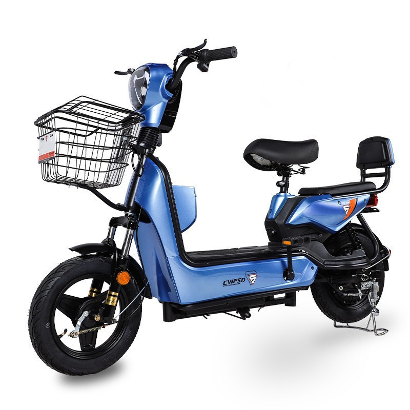 Strong Practical Electric Bicycle 48V 500W Moped Style Electric Bike With Basket and Backrest Ideal For City Shopping