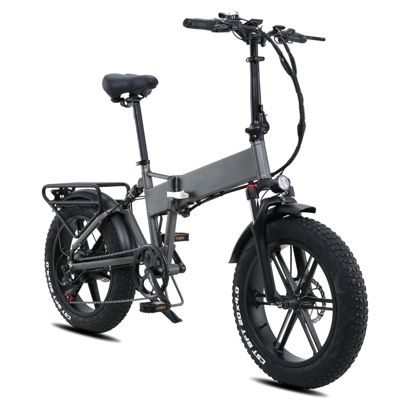 48V 750W Full Suspension Electric Bicycle 20 Inch Fat Tire Folding El Bike Fatbike Max Speed Power E Bicycle