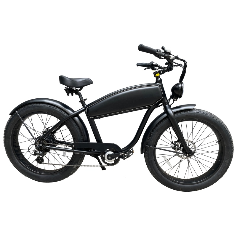 1000W Beach Cruiser Bicycle 26 Inch Retro Electric Heavy Bike Hybrid Bike Retro Ebike With 20Ah Hidden Battery
