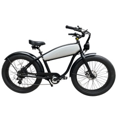 1000W Beach Cruiser Bicycle 26 Inch Retro Electric Heavy Bike Hybrid Bike Retro Ebike With 20Ah Hidden Battery