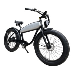 1000W Beach Cruiser Bicycle 26 Inch Retro Electric Heavy Bike Hybrid Bike Retro Ebike With 20Ah Hidden Battery