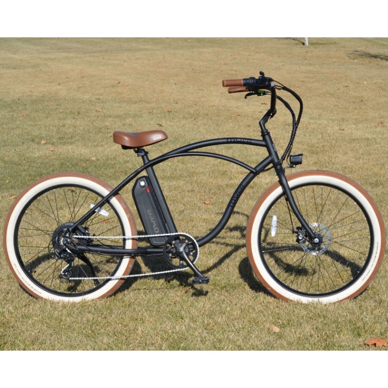 Vintage Electric Beach Cruiser Bicycle 48V 500W Beach Cruiser Electric Bike Ebike Beach Cruiser With 26