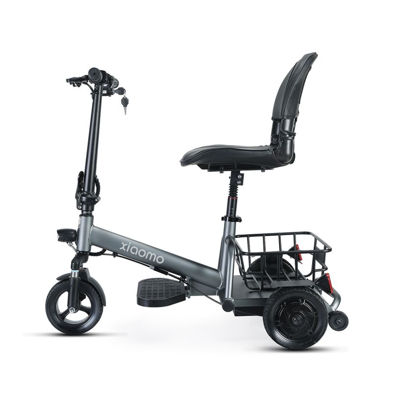 Small 3 Wheel Electric Scooter for Adults Fully Enclosed Folding Mobility Tricycle Light Weight 350W Motor 60KM Range per Charge